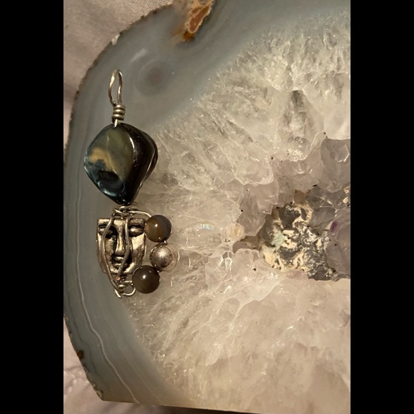 Designs by Janelle - Handmade Silver Wire Face Charm - Picture 6 of 11